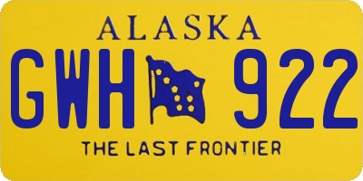 AK license plate GWH922