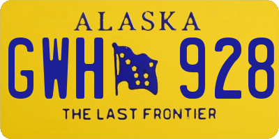 AK license plate GWH928