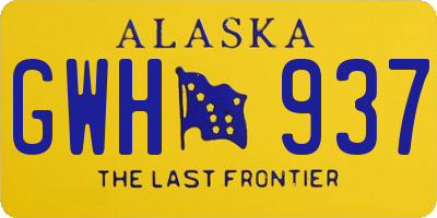 AK license plate GWH937