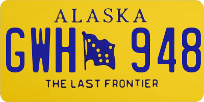 AK license plate GWH948
