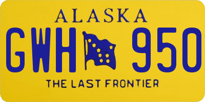 AK license plate GWH950