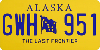 AK license plate GWH951