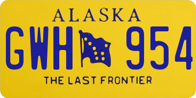 AK license plate GWH954