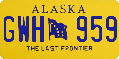 AK license plate GWH959