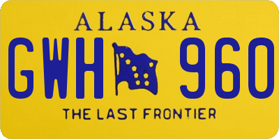 AK license plate GWH960