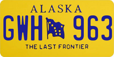 AK license plate GWH963