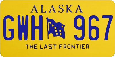 AK license plate GWH967