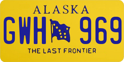 AK license plate GWH969