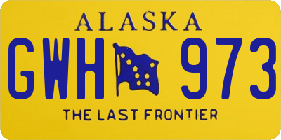 AK license plate GWH973