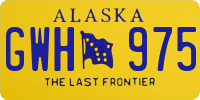 AK license plate GWH975