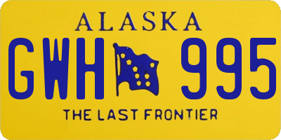 AK license plate GWH995