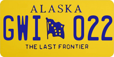 AK license plate GWI022