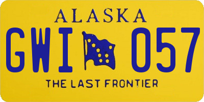 AK license plate GWI057