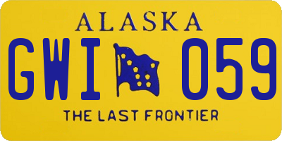 AK license plate GWI059