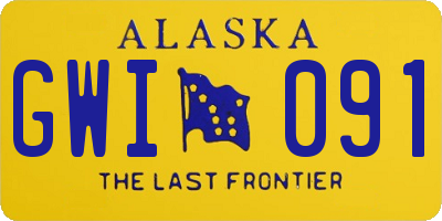 AK license plate GWI091