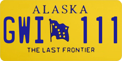 AK license plate GWI111