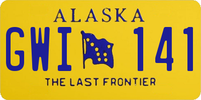AK license plate GWI141