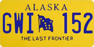 AK license plate GWI152