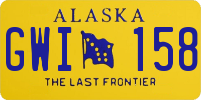 AK license plate GWI158
