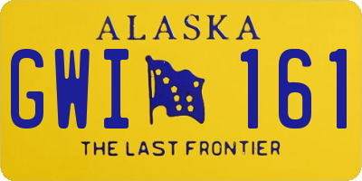 AK license plate GWI161