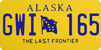 AK license plate GWI165