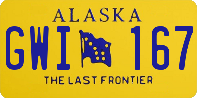 AK license plate GWI167