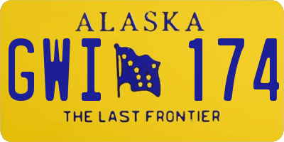 AK license plate GWI174