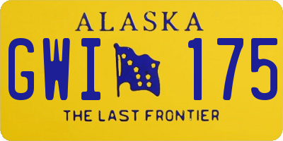 AK license plate GWI175