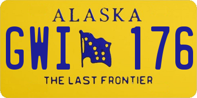 AK license plate GWI176