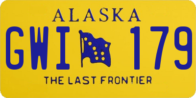AK license plate GWI179