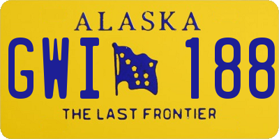 AK license plate GWI188