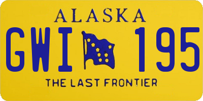 AK license plate GWI195