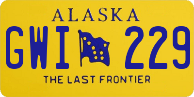 AK license plate GWI229