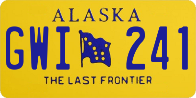 AK license plate GWI241
