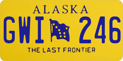 AK license plate GWI246