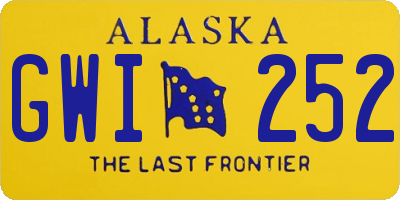 AK license plate GWI252