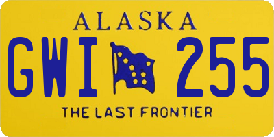 AK license plate GWI255