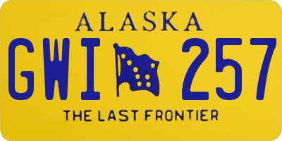 AK license plate GWI257