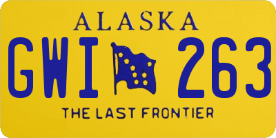 AK license plate GWI263