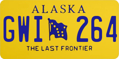 AK license plate GWI264