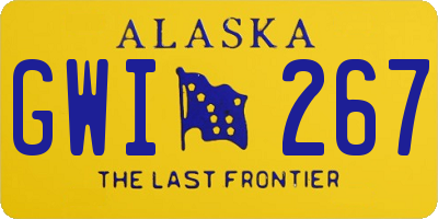 AK license plate GWI267