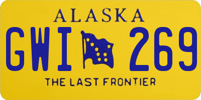 AK license plate GWI269