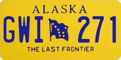 AK license plate GWI271