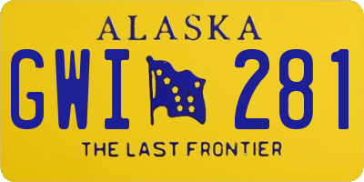 AK license plate GWI281