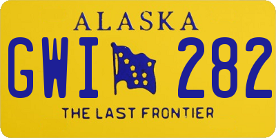 AK license plate GWI282
