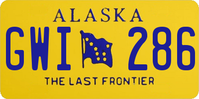 AK license plate GWI286