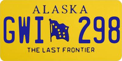 AK license plate GWI298
