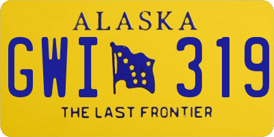 AK license plate GWI319