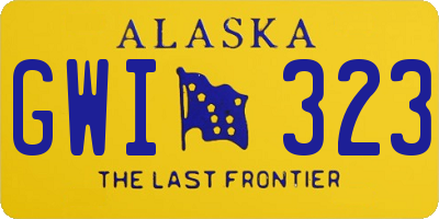 AK license plate GWI323