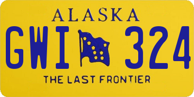 AK license plate GWI324